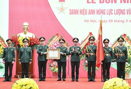 Defense chief attends ceremony honoring Department 16 with noble title